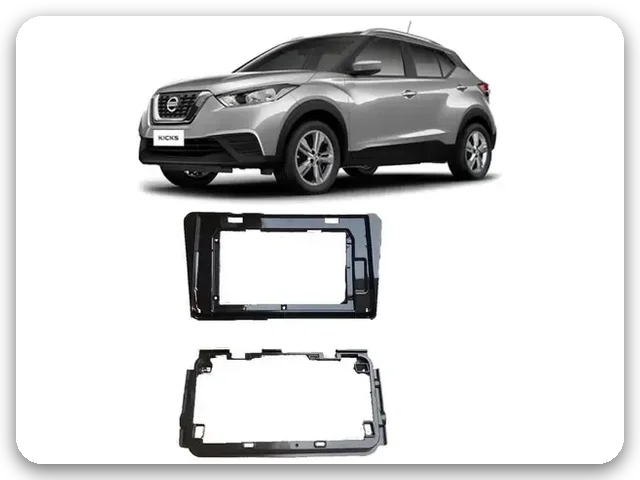 Black 10-inch fit frame, supplier photo, for the 2016 Nissan Kicks
