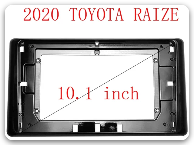 Black 10-inch fit frame, supplier photo, for the 2020–2022 Toyota Raize