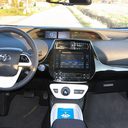 Dashboard of a 2017 Toyota Prius, where the 10" fit frame goes