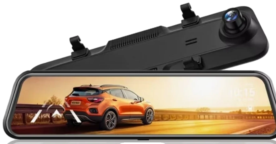 GB40H mirror dash cam with full-width touchscreen